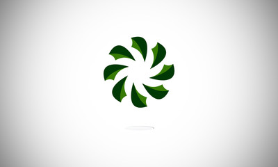 logo abstract rotating green
