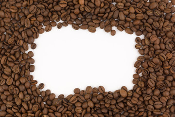 frame images laid out from coffee beans