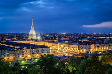 Fototapeta na wymiar Turin (Torino), high definition panorama with Mole Antonelliana