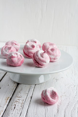 Homemade pink marshmallows currant - zephyr