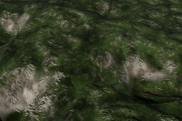 Landscape Mountain in Motion. Nice 3D Rendering
