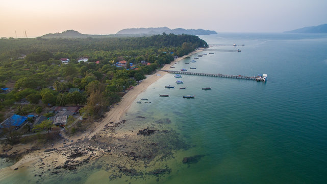 aerial view of payam island ranong andaman sea southern of thail
