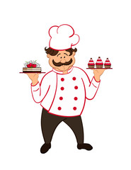 confectioner. vector.  isolated