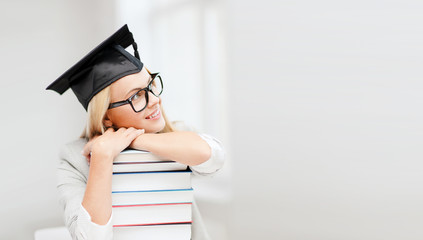 student in graduation cap