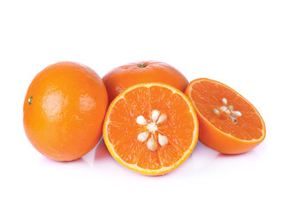 Orange fruit isolated on white background