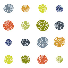 Abstract spiral background. Colorful Vector seamless pattern.