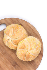 Round bread made of corn flour