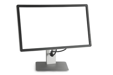 monitor with a white screen