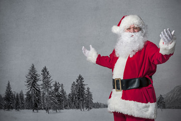 Santa Claus gesturing