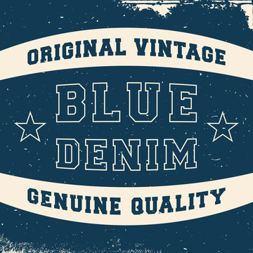 Vintage denim label