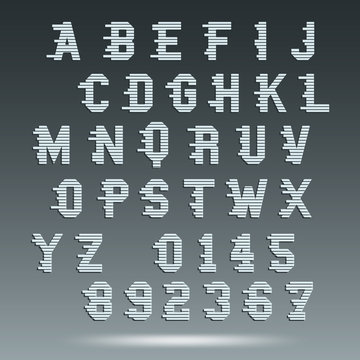 Font alphabet template