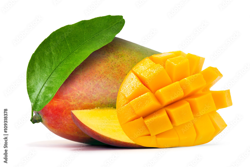 Canvas Prints Mango isolated on white