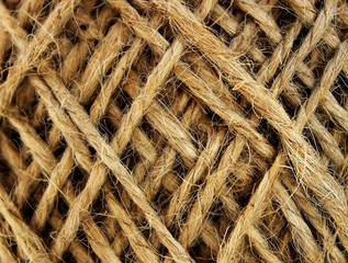 background brown coarse rough twine weaving rope