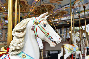 Head of a classic carousel horse