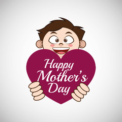 Happy mothers design. white background. celebration concept