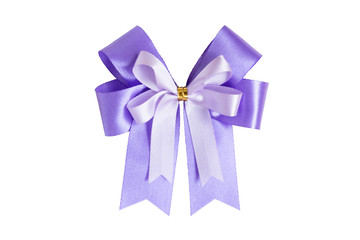 Ribbon bow isolated on white background with clipping path
