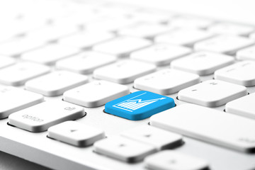Business & e-commerce icon on computer keyboard button