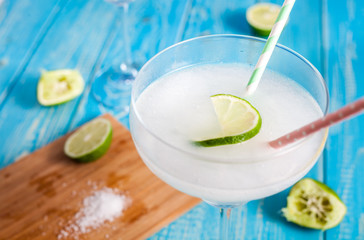 Classic frozen margarita cocktail 
