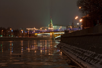 World cultural heritage site by UNESCO - Moscow Kremlin at night