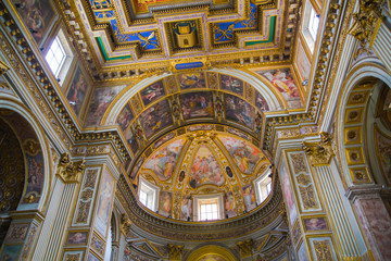 Fototapeta na wymiar ROME, ITALY - APRIL 8, 2016: Interior of the San Marcello al Corso church, 18th century