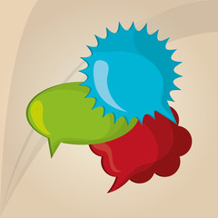 Communication design. bubble icon. talk and comic concept