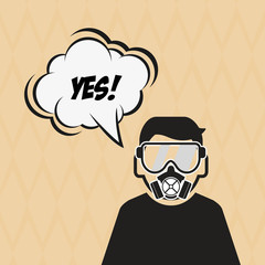 Industrial security design. safety icon. protection concept