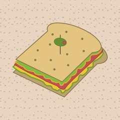 Sandwich design. healthy food. menu icon 