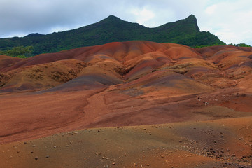 Fototapeta na wymiar Sandy dunes in Chamarel. Mauritius