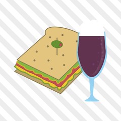 Sandwich design. healthy food. menu icon 