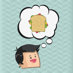 Sandwich design. healthy food concept. menu icon 
