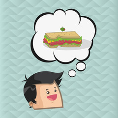 Sandwich design. healthy food concept. menu icon 