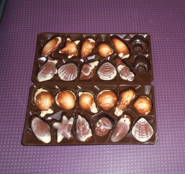 Beautiful sweet candies maden of chocolate