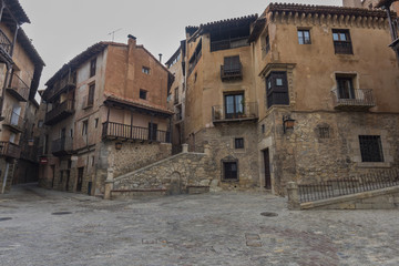 Fototapeta na wymiar Plaza Mayor de Albarracín (Teruel, España).