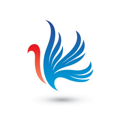 Naklejka premium Eagle Flying Logo