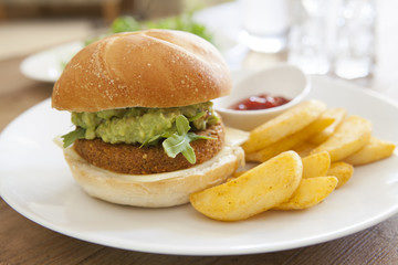 Quinoa Guacamole Burger