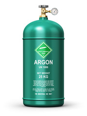 Liquefied argon industrial gas container