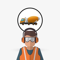 Under construction design. truck concept. repair icon