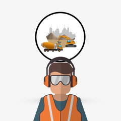 Under construction design. truck concept. repair icon