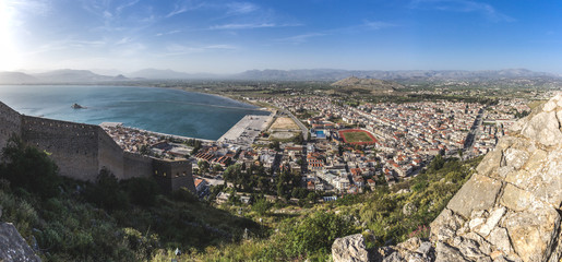 Panoramic view from the fortress of Palamidi, Nafplio, Greece - 109326363