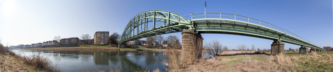 railway bridge in minden germany high definition panorama