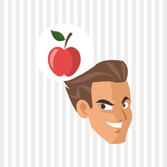 Healthy food design, organic and natural concept