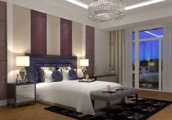 Bedroom Interior 3D Illustration