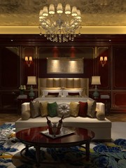 Bedroom Interior 3D Illustration