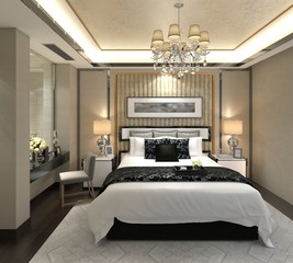 Bedroom Interior 3D Illustration