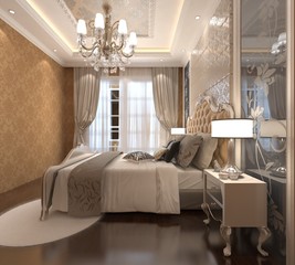 Bedroom Interior 3D Illustration