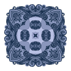 Vector Beautiful Deco Colored Contour Square
