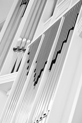 Organ pipes closeup