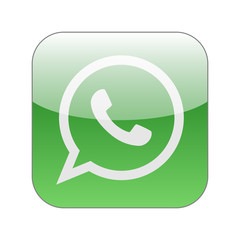Green phone in speech bubble icon