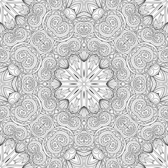 Vector Seamless Abstract Black and White Tribal Pattern