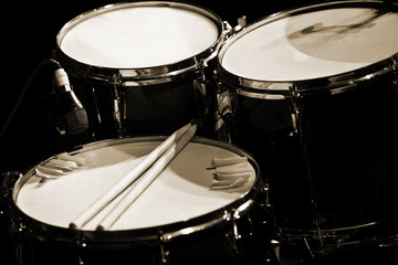 Fototapeta na wymiar Detail of a drum kit
